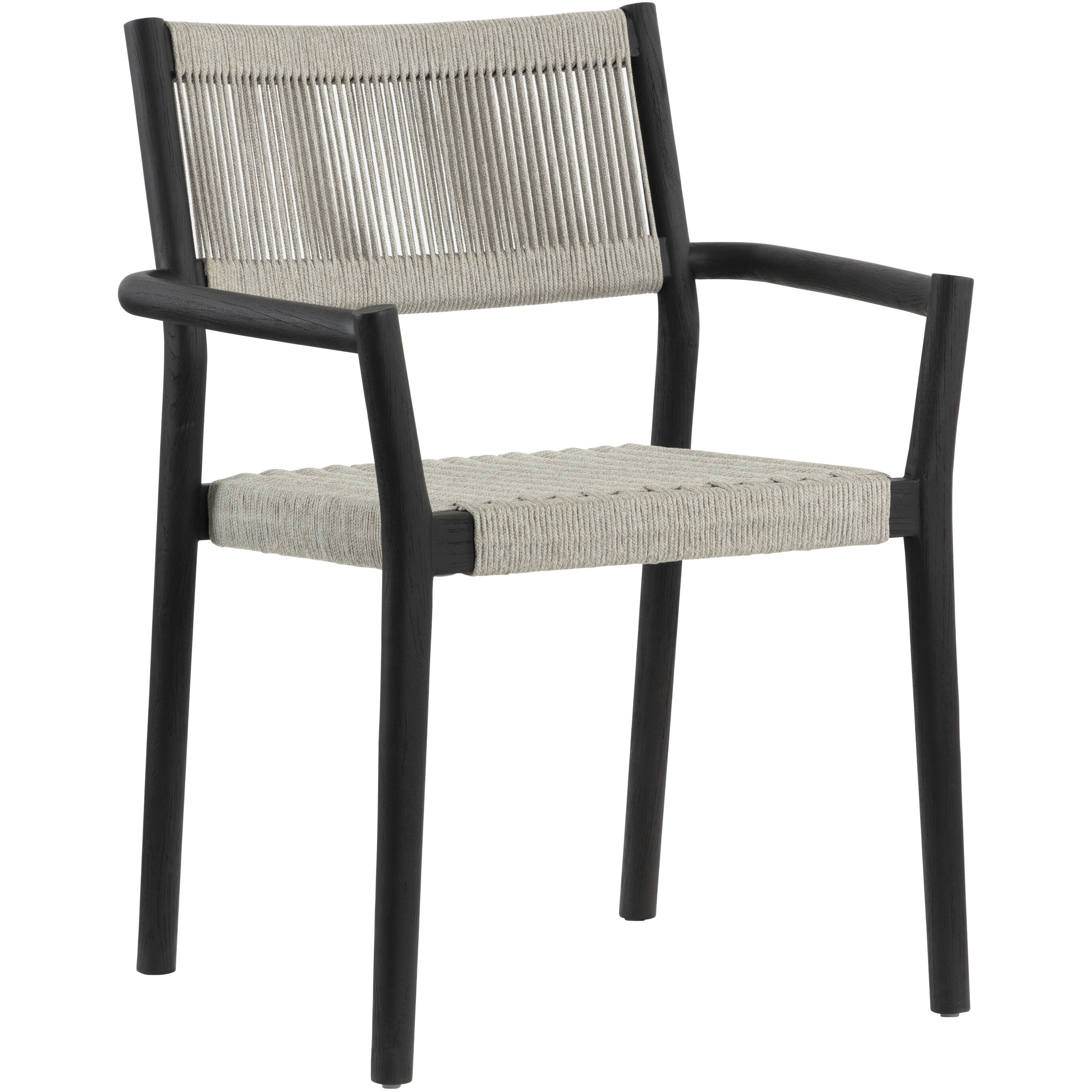 Kavala Charcoal Outdoor Stackable Dining Armchair, Set Of 2